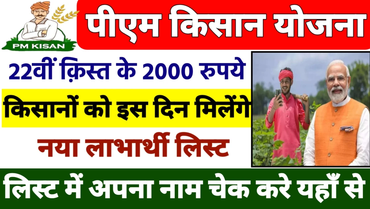 PM Kisan 22th Installment Date